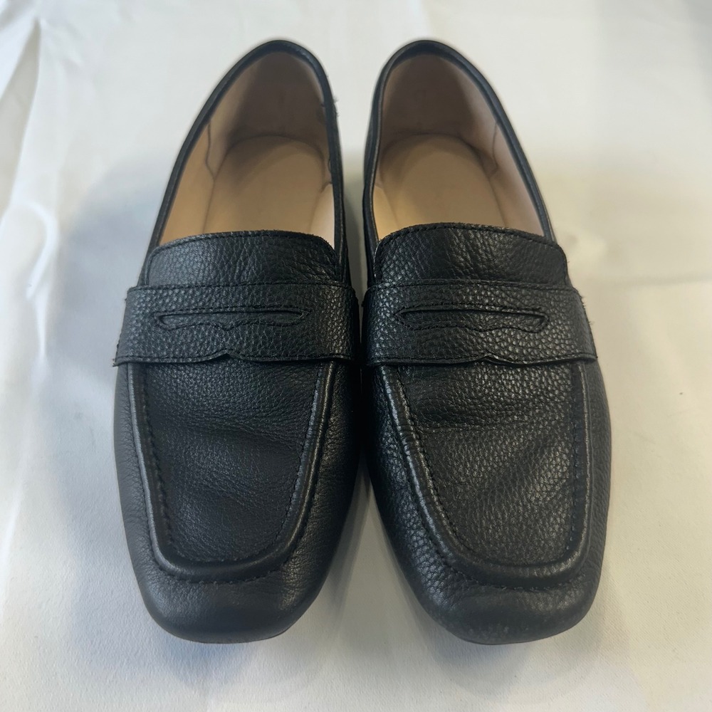 American Rag Cammie Black Pebbled Leather Penny Loafers Flats 7.5M 10007271100